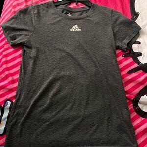 Adidas Charcoal Tee with White Logo